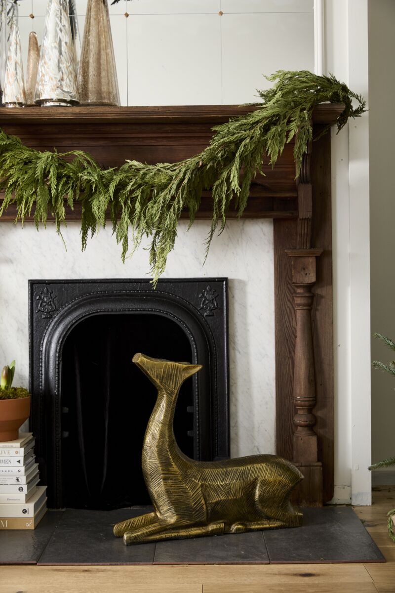 Grace and Grandeur: Antique Gold Standing & Sitting Prancer Statue