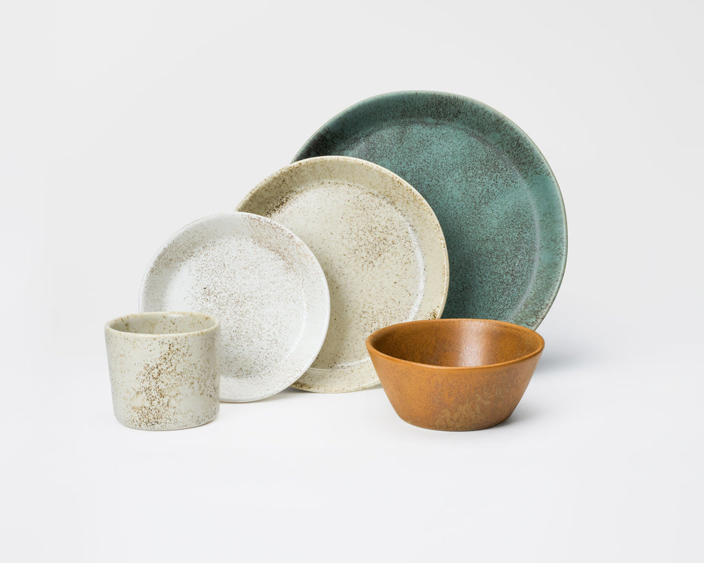 HAAND Skali 5-Piece Dinner Setting – Handcrafted Porcelain Dinnerware Set