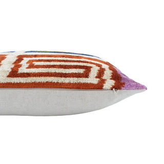 Soho Silk Velvet Ikat Throw Pillow Cover 16 X 24