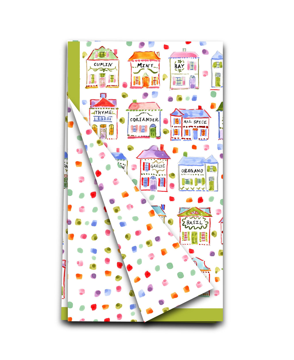 Spice Village Double-Sided Art Tea Towel