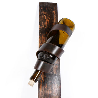 Stave Bottle Hanger Made From Authentic Whiskey-Aged Barrels