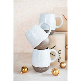 18 oz. Stoneware Mug with Wooden Gift Box – Holiday Coffee Mug Gift