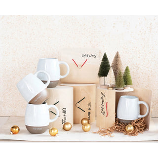 18 oz. Stoneware Mug with Wooden Gift Box – Holiday Coffee Mug Gift