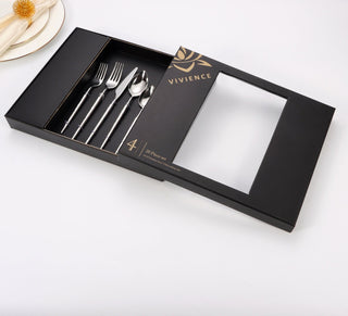 20 pc flatware set with Half Textured Handle