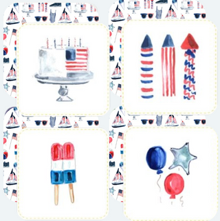 Summer Fun 4th of July Coasters – Set of 4