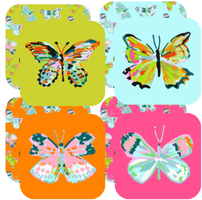 Summerfly Butterfly Coasters – Set of 4