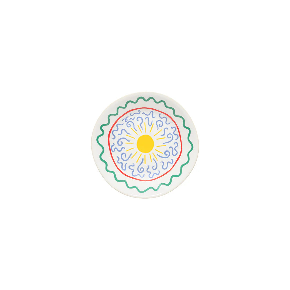 Costa Nova Summer Bliss Appetizer Plate – Sun White Fine Stoneware