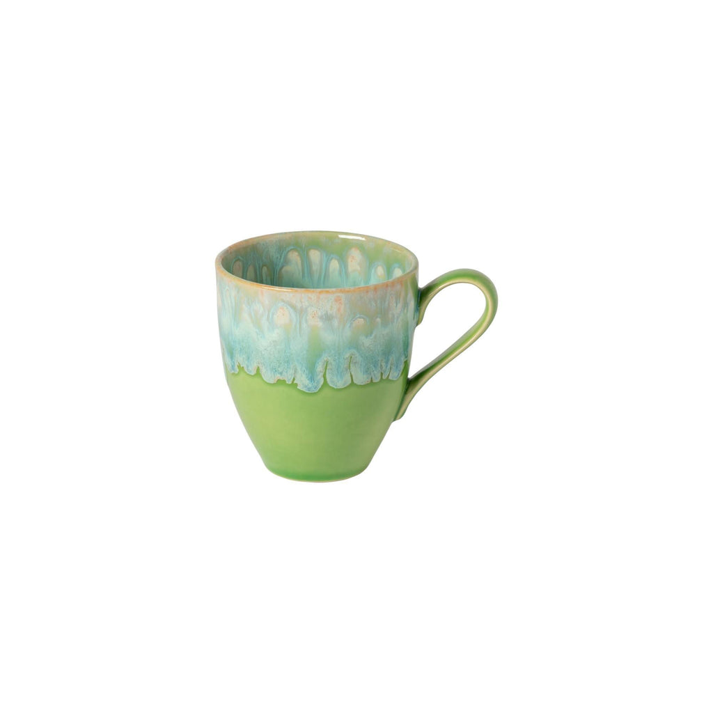COSTA NOVA – Casafina Taormina Mug 14 oz., White/Aqua/Yellow/Lime Green/White-Gold – Artistic Ceramic Mug