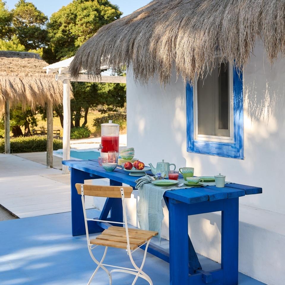 COSTA NOVA – Casafina Taormina Mug 14 oz., White/Aqua/Yellow/Lime Green/White-Gold – Artistic Ceramic Mug