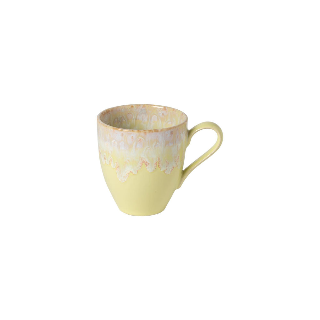COSTA NOVA – Casafina Taormina Mug 14 oz., White/Aqua/Yellow/Lime Green/White-Gold – Artistic Ceramic Mug