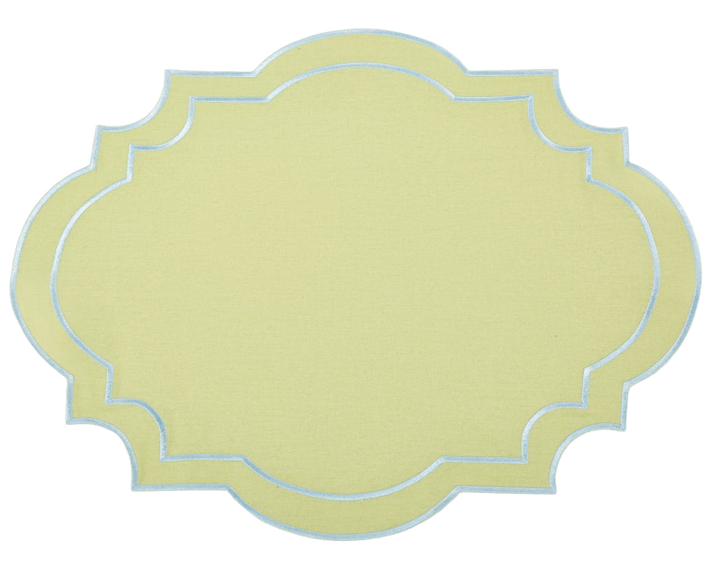 Nantucket Green & Blue Placemat & Napkin Set