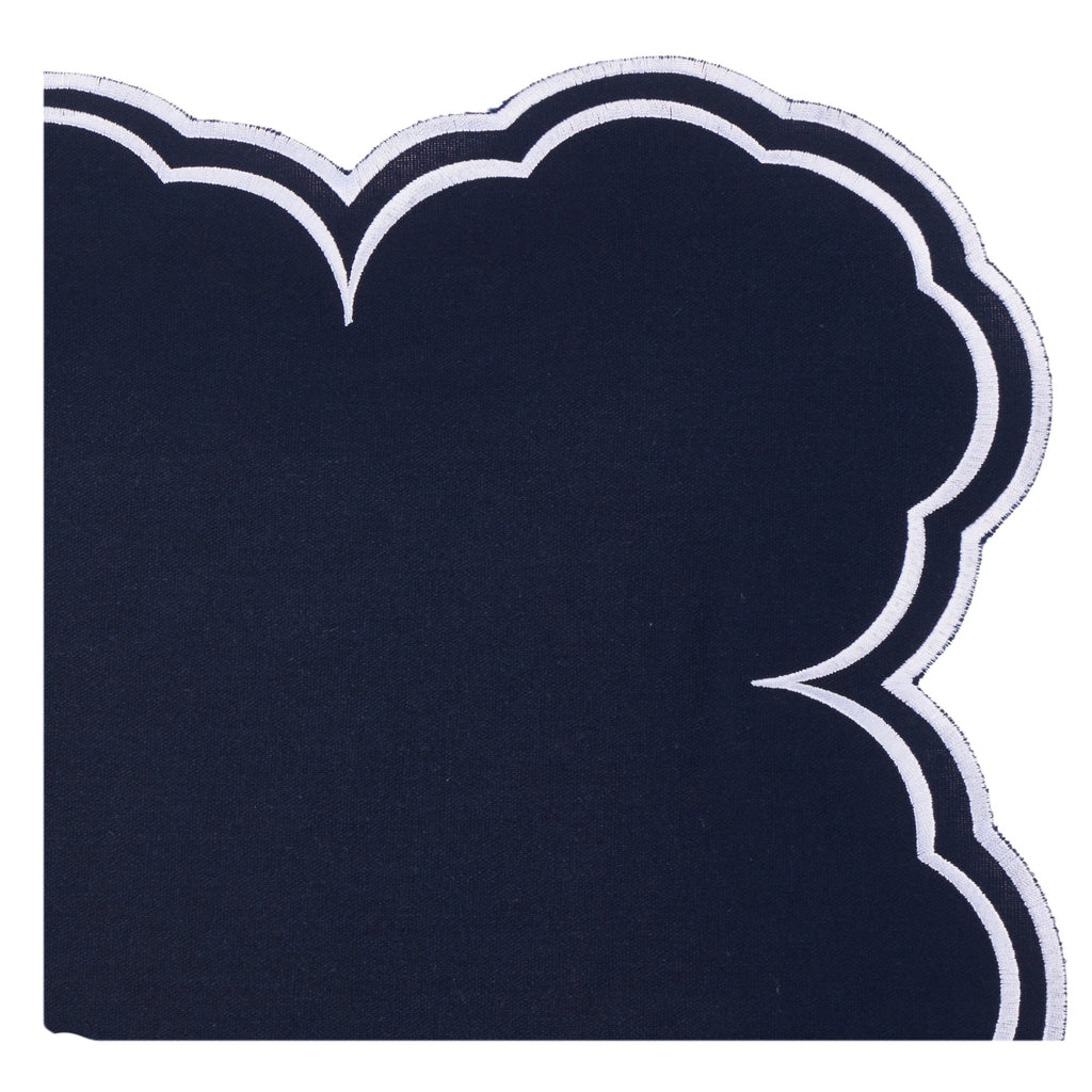 Savannah Navy & White Placemat & Napkin Set