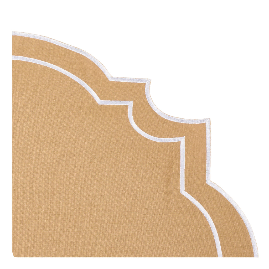 Nantucket Tan & White Placemat & Napkin Set