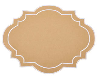 Nantucket Tan & White Placemat & Napkin Set