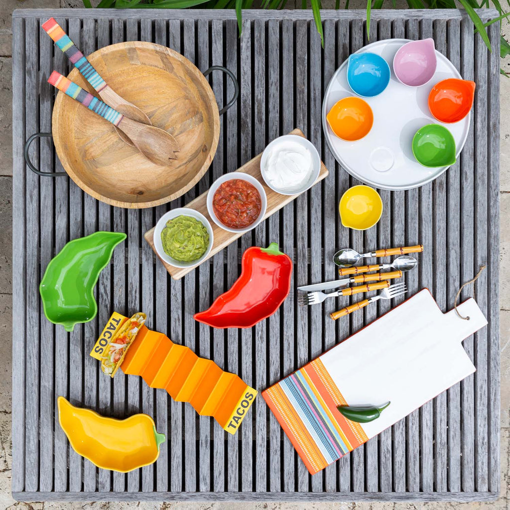 Cambridge Bamboo Plastic Handle 20-Piece Flatware Set, 18/0 stainless steel (view 11)