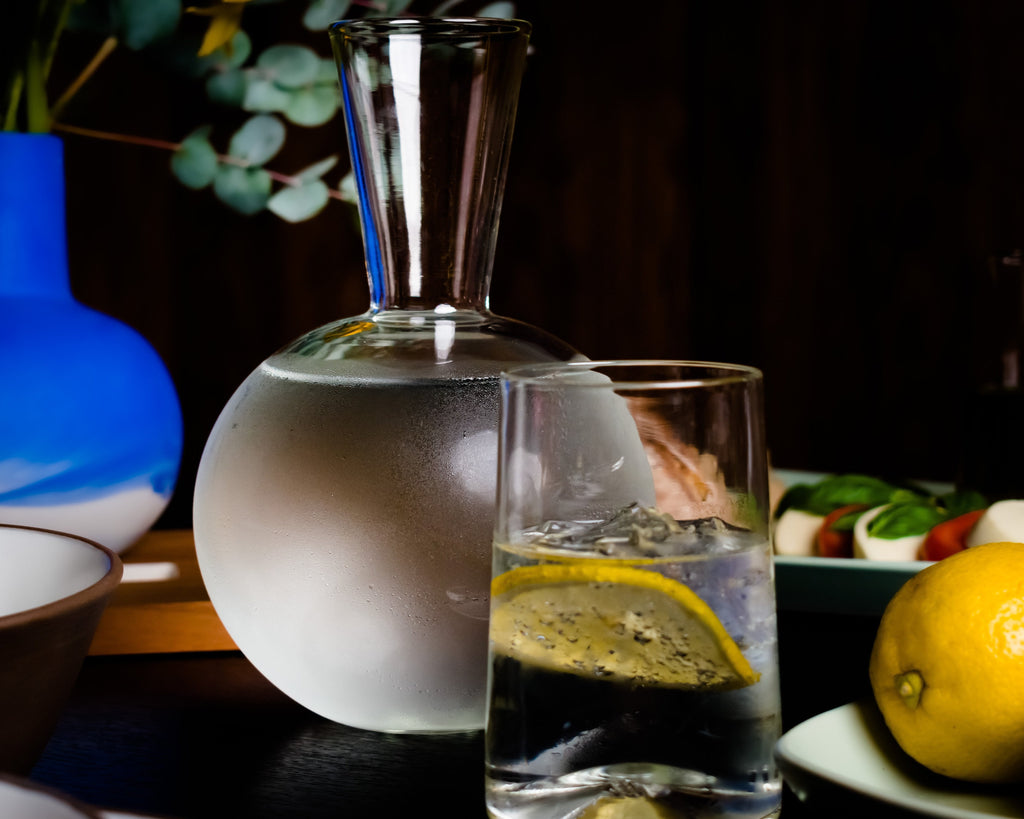 HAAND Livia Carafe – Hand-Blown Glass Wine & Water Carafe