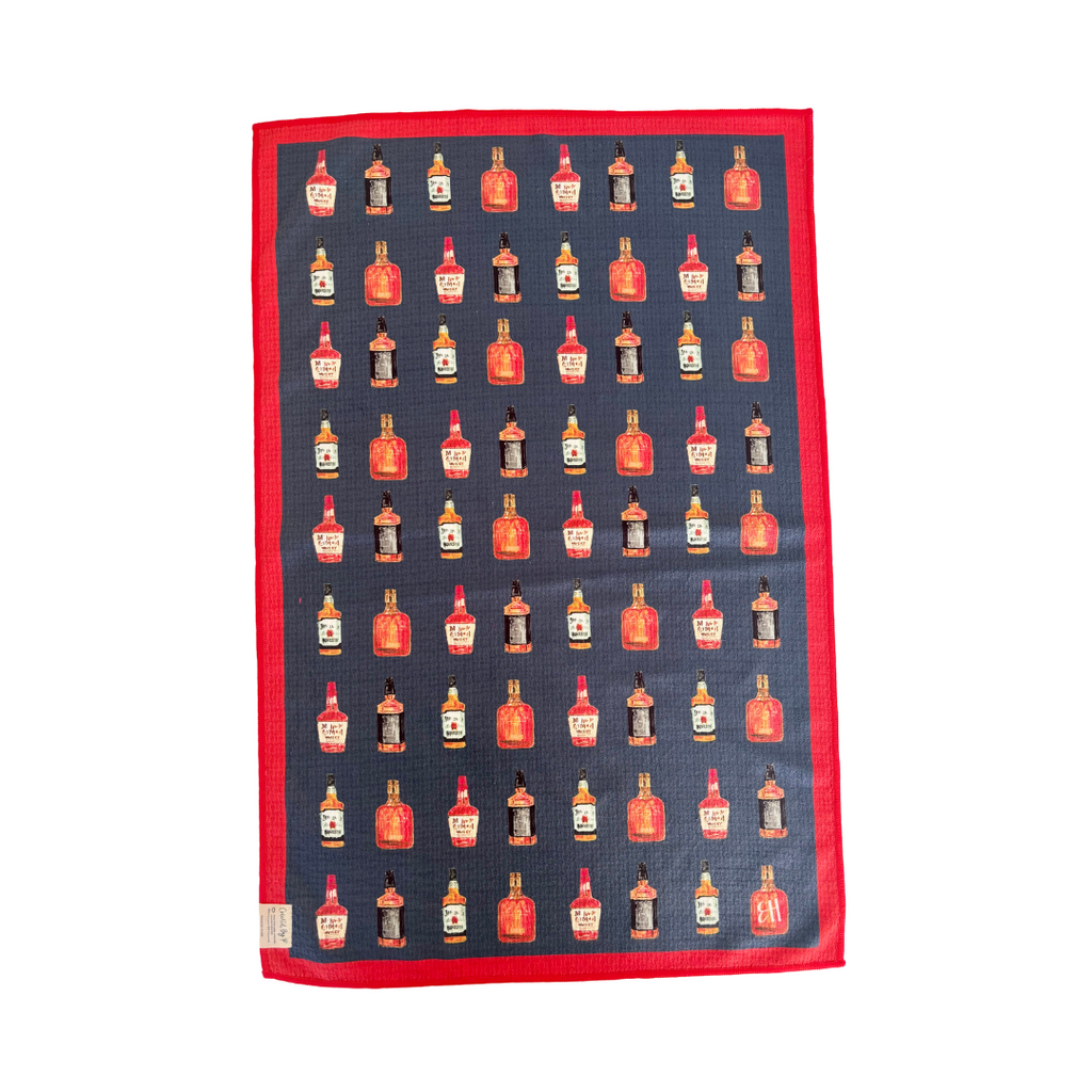 Bourbon Trail Double-Sided Art Tea Towel
