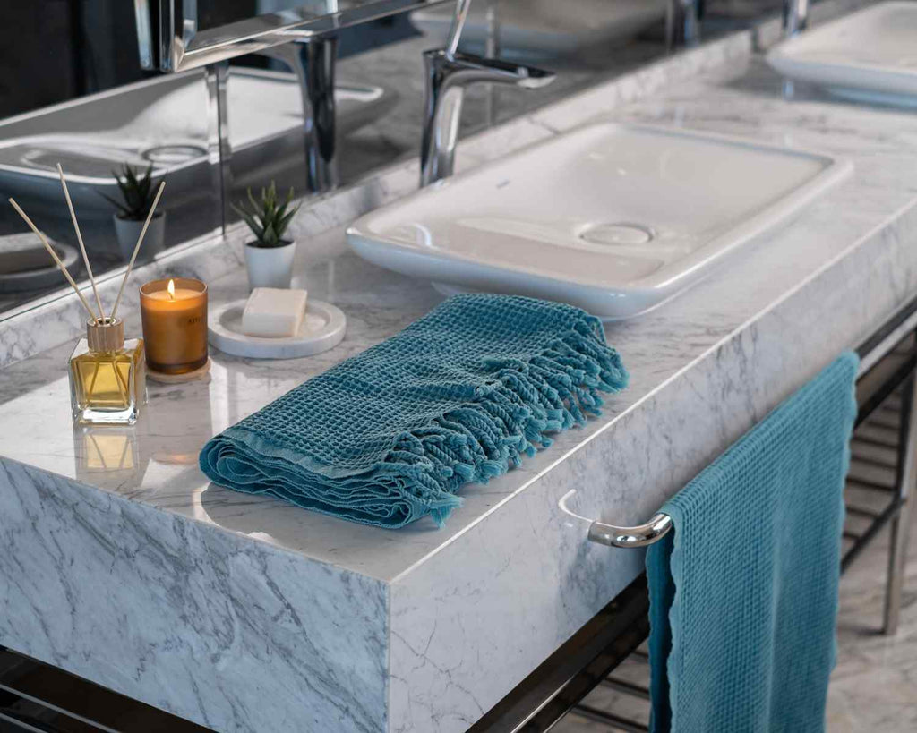 Organic Waffle Bath & Hand Towels | Soft Essentials Spa Collection