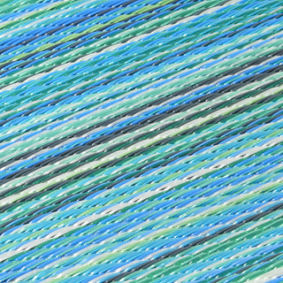 Cancun Turquoise & Moss Green Recycled Plastic Outdoor Doormat – 24″ x 36″