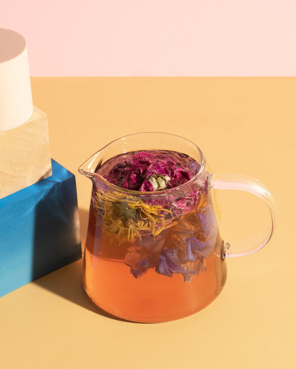 Daily Ritual Set – Flower Tea Wellness Ritual with Glass Pot
