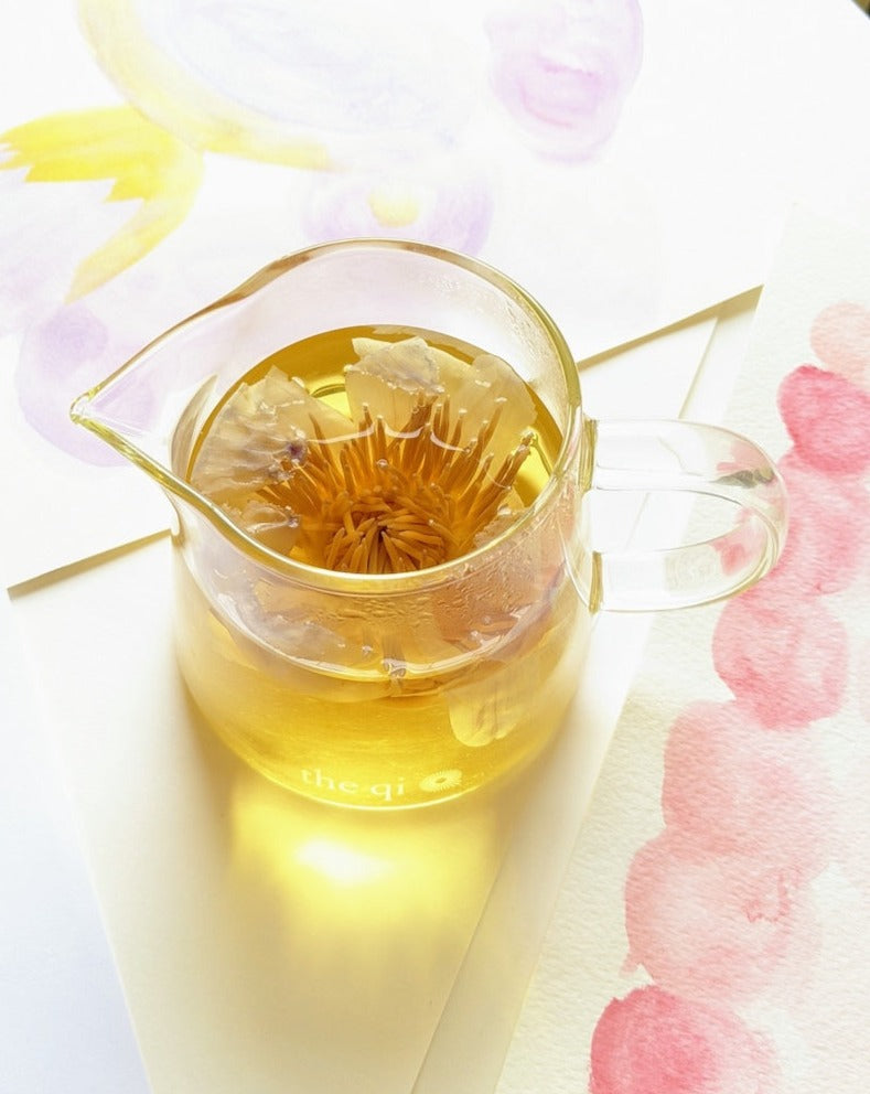 Daily Ritual Set – Flower Tea Wellness Ritual with Glass Pot