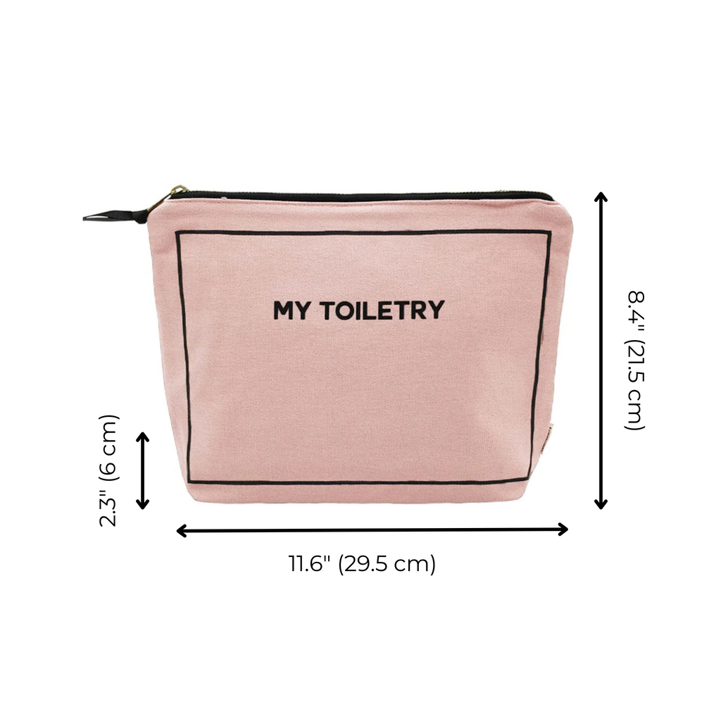 Toiletry Pouch with Coated Lining – Pink/Blush