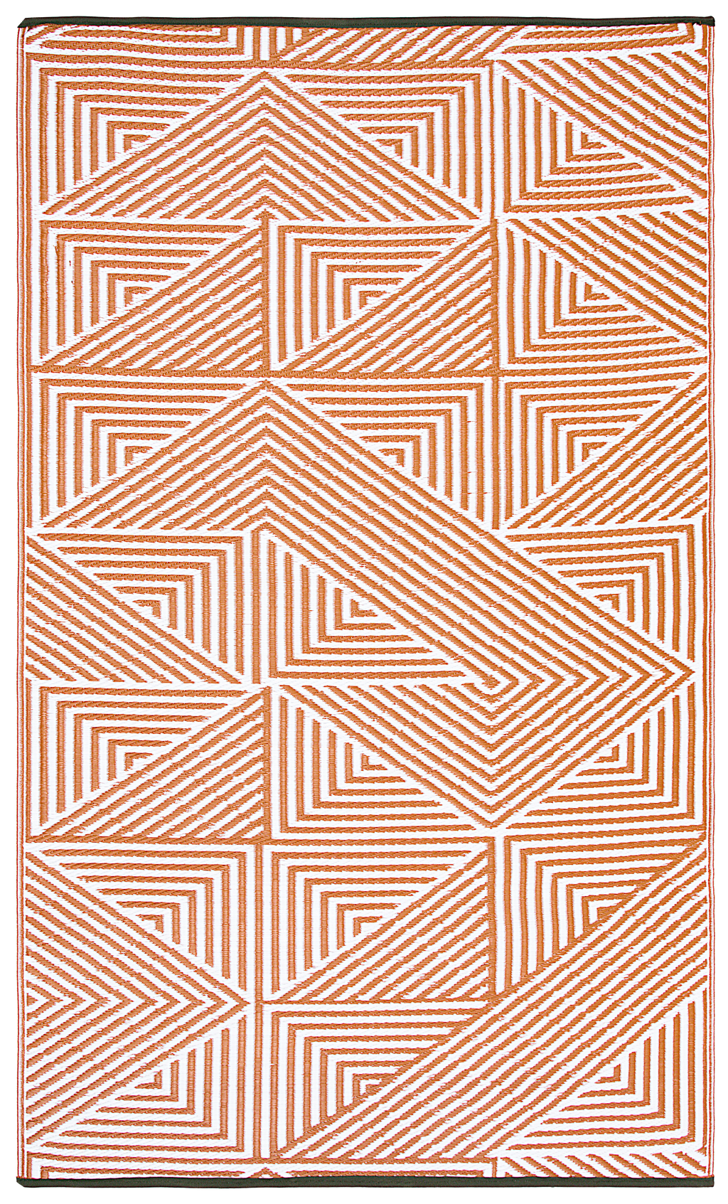 Tokyo Burnt Orange Reversible Outdoor Patio Rug