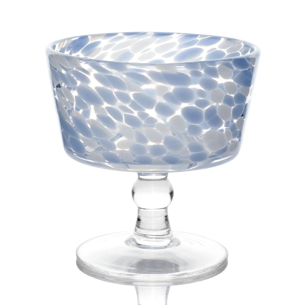 Torcello Spotted Rosa Dessert Coupe – Decorative Italian Style Dessert & Sorbet Glass