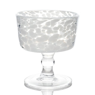 Torcello Spotted Rosa Dessert Coupe – Decorative Italian Style Dessert & Sorbet Glass
