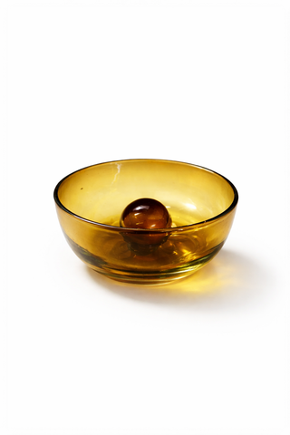 Tres Palos Amber Recycled Glass Bowl