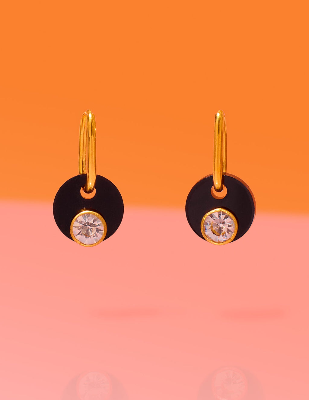 Deco Glam Medallion Oval Hoops