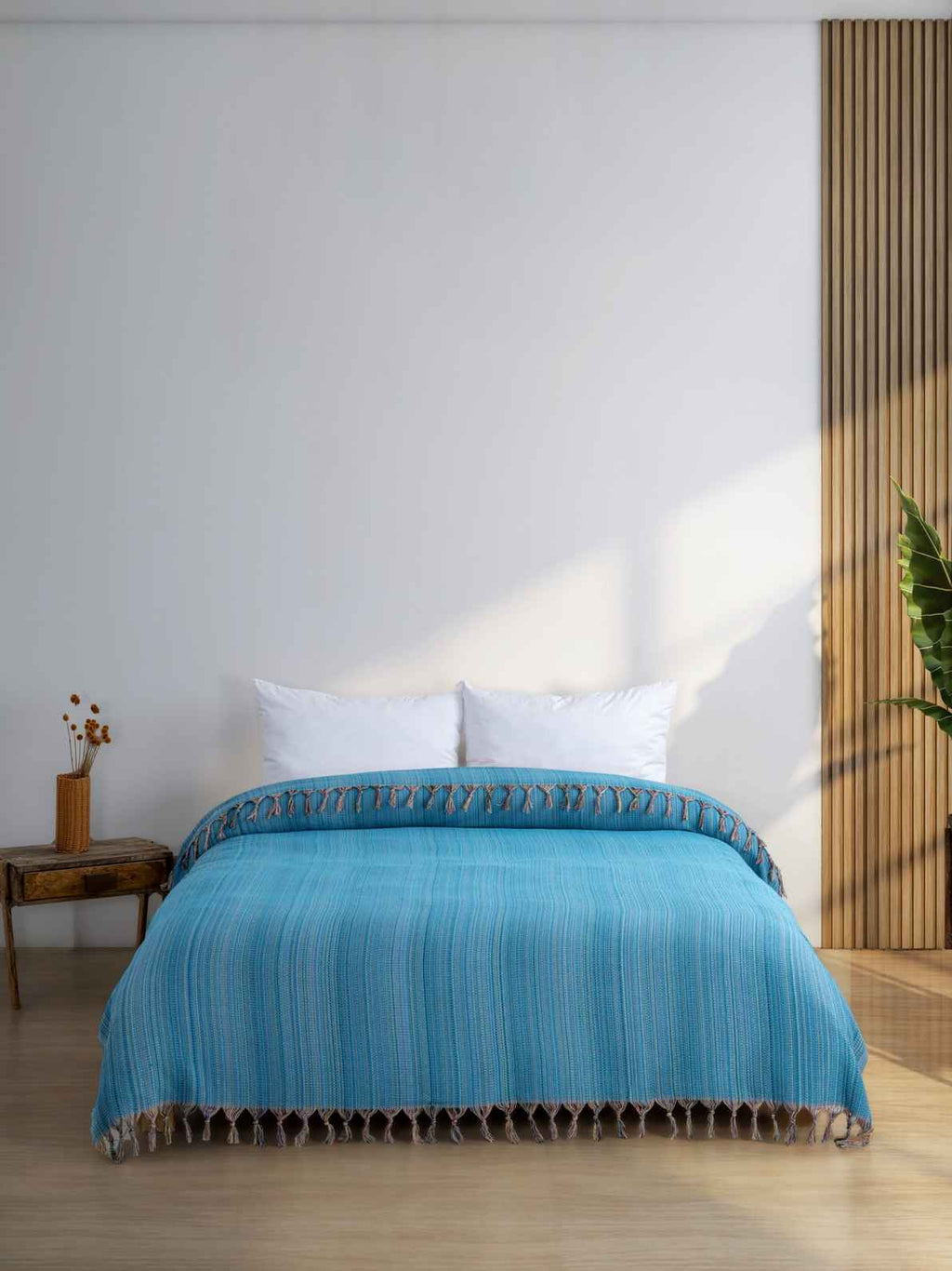 ALA King Size Cotton Blanket | Handwoven Lightweight Throw