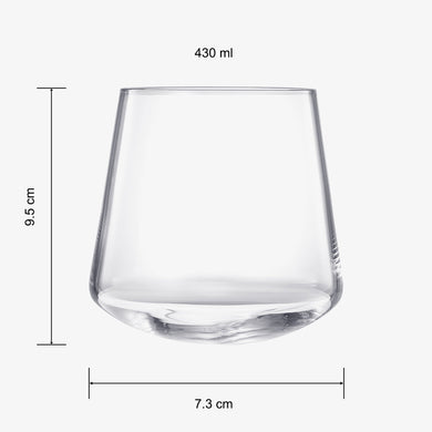 Rolling Un-Spillable Stemless Spinning Aerating Wine Glasses | Set of 2 | Spill-Proof Aerating Wine Glass, No Stem Tilted Glassware for Whiskey, Champagne, Cocktail, Water, Gift For Her, Him 13.5OZ