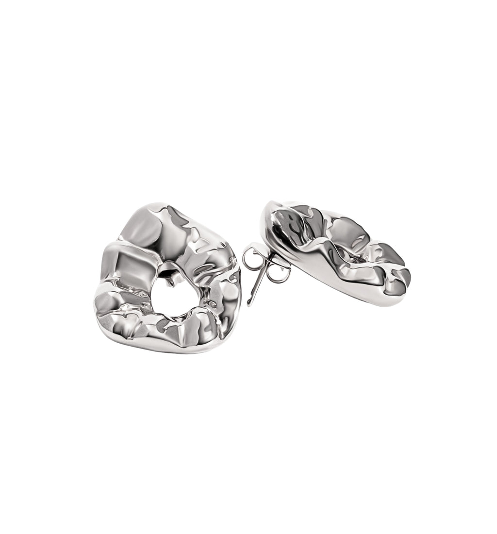 Nathalia Sculpted Hammered Earrings