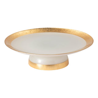 COSTA NOVA Camilla Glass Band Footed Plate – Elegant Glassware for Stylish Table Settings