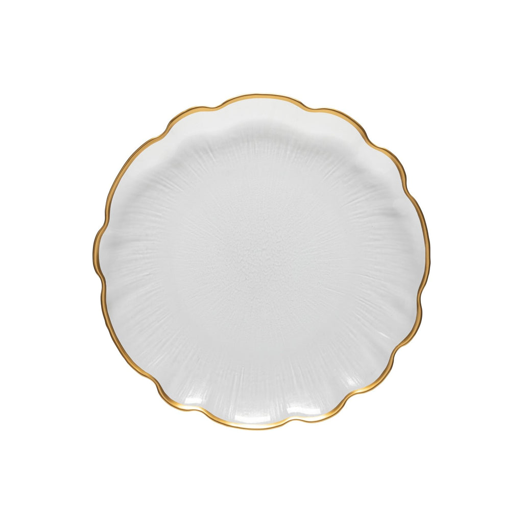 COSTA NOVA Francesca Glass Rimmed Dinner Plate – Elegant Tableware for Modern Dining