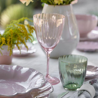 COSTA NOVA Sensa Water Glass, Bottle Green / Pink Magnolia / Smoked Grey / Turquoise – Elegant Colored Glass for Modern Dining