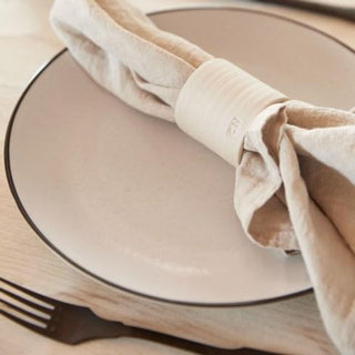 COSTA NOVA – Casafina Set of 4 Round Napkin Rings, White – Clean Contemporary Table Style