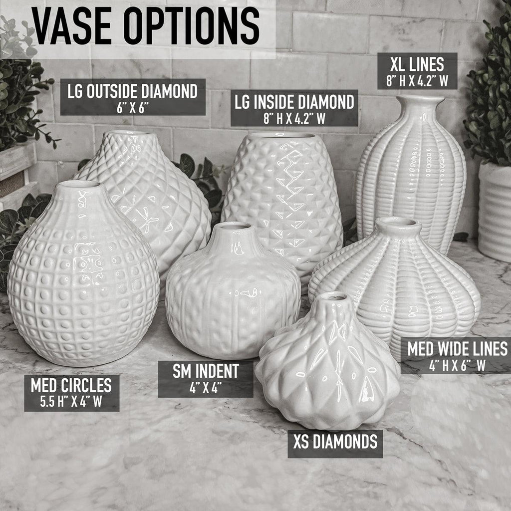 Whitney Artisan White Ceramic Vases – Sculptural Collection