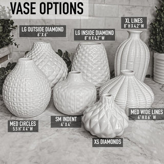 Whitney Artisan White Ceramic Vases – Sculptural Collection