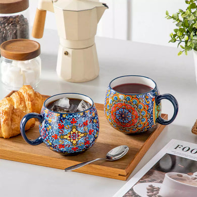 Simi 15oz Porcelain Deep Round Mugs – Set of 6