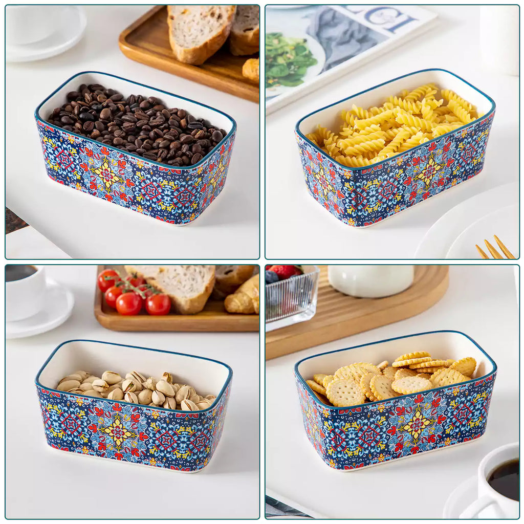 Simi Porcelain Butter Dish with Bamboo Lid