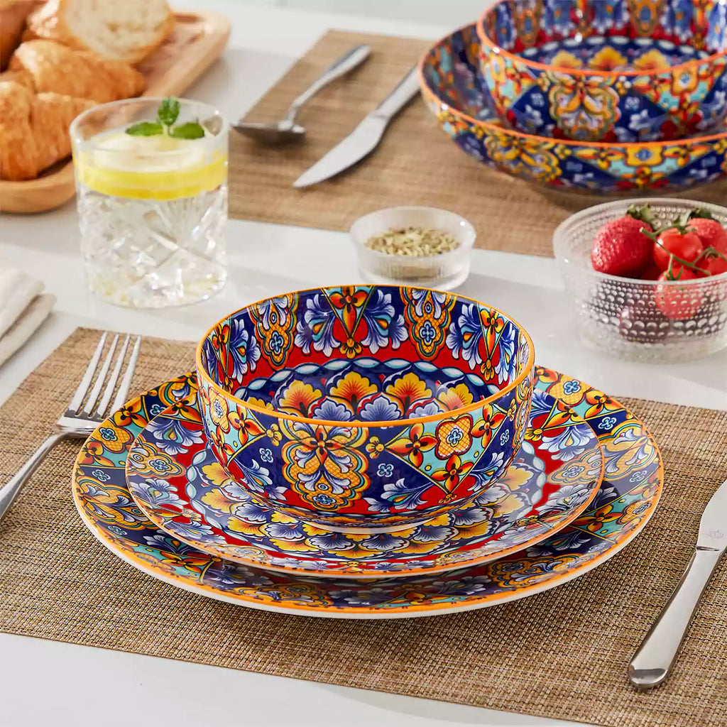 Simi 28oz Double-Sided Porcelain Bowls – Set of 6