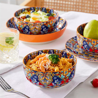 Simi 28oz Double-Sided Porcelain Bowls – Set of 6