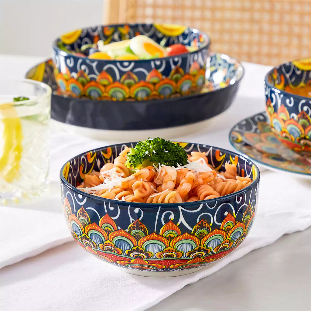 Simi 28oz Double-Sided Porcelain Bowls – Set of 6