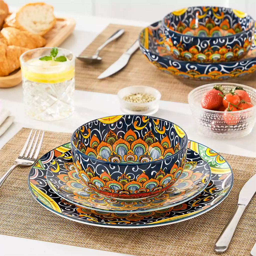 Simi 28oz Double-Sided Porcelain Bowls – Set of 6