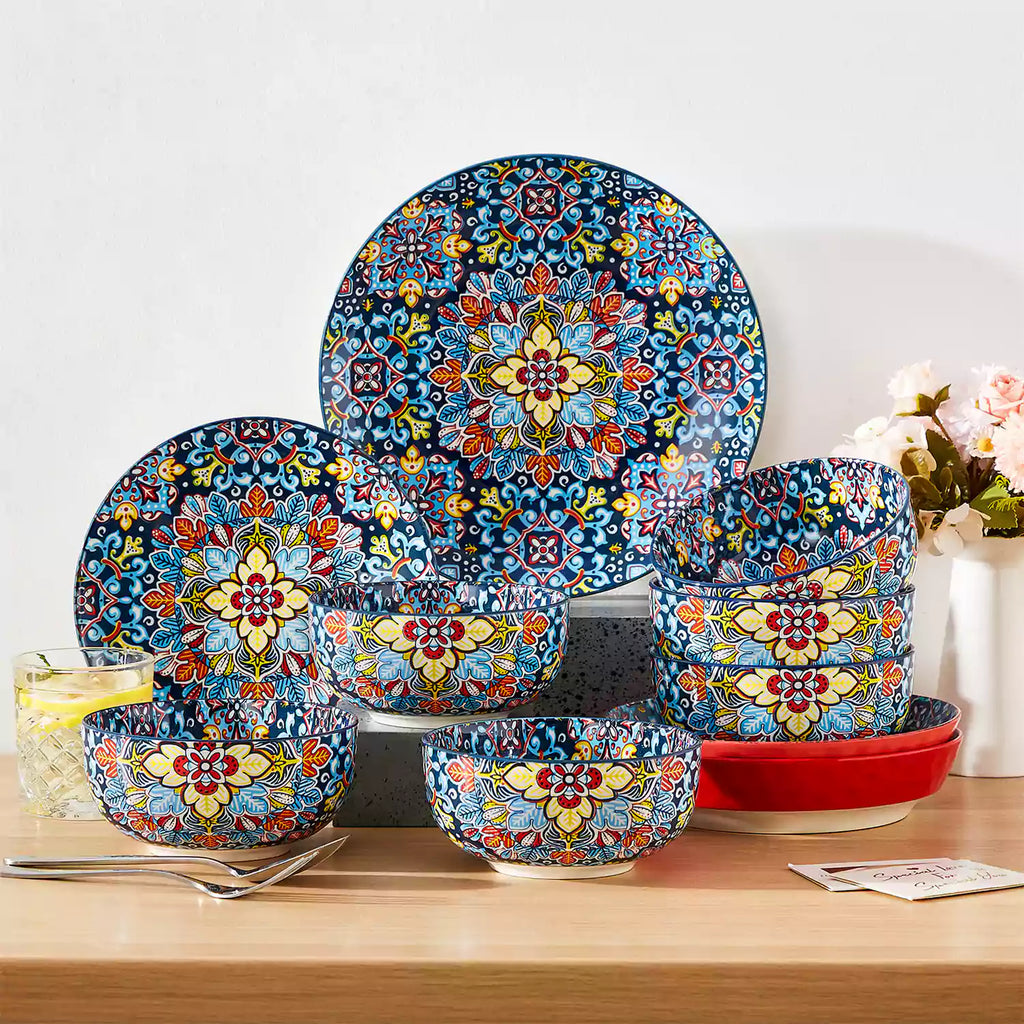 Simi 28oz Double-Sided Porcelain Bowls – Set of 6