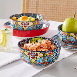Simi 28oz Double-Sided Porcelain Bowls – Set of 6