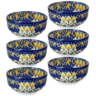 Simi 28oz Double-Sided Porcelain Bowls – Set of 6