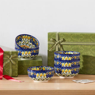 Simi 28oz Double-Sided Porcelain Bowls – Set of 6